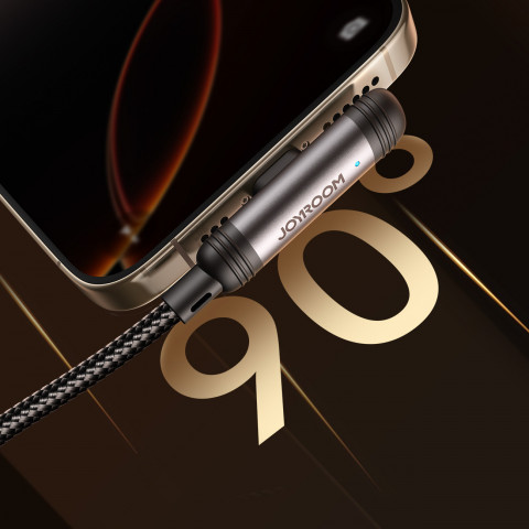 
Kampinis USB-C laidas – iPhone Lightning 30W 1.2m – juodas
