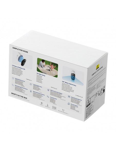 
Lauko apsaugos kamera su 2K apšvietimu, „Wi-Fi“, 7800 mAh
