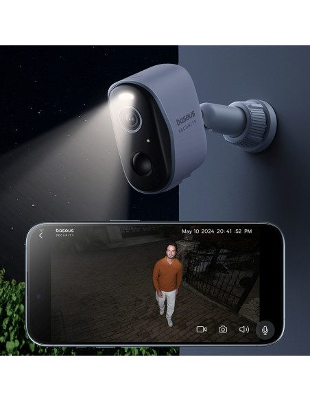 
Lauko apsaugos kamera su 2K apšvietimu, „Wi-Fi“, 7800 mAh
