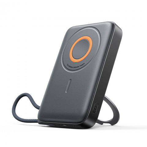 
3 viename indukcinis išorinis akumuliatorius 10000mAh 22.5W su integruotu „MagSafe“ laidu – juodas
