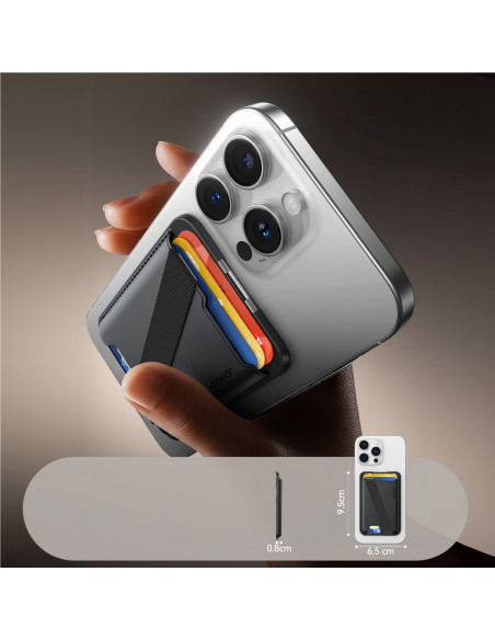 
Magnetinė piniginė 3 kortelėms, suderinama su „MagSafe“ - juoda
