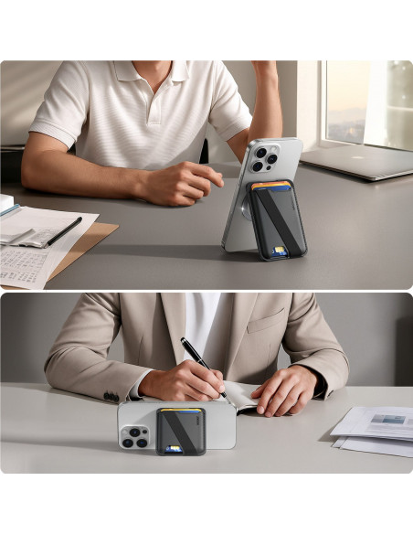 
Magnetinė piniginė 3 kortelėms, suderinama su „MagSafe“ - juoda
