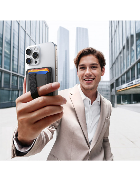 
Magnetinė piniginė 3 kortelėms, suderinama su „MagSafe“ - juoda
