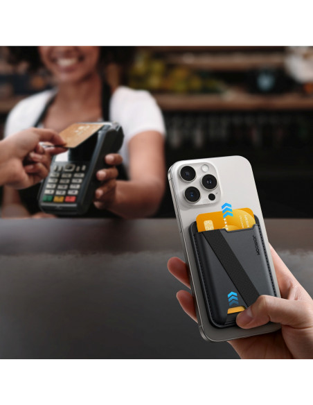 
Magnetinė piniginė 3 kortelėms, suderinama su „MagSafe“ - juoda
