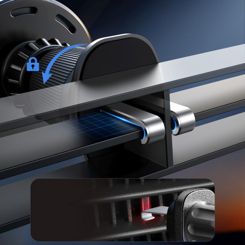 
„MagSafe“ belaidis telefono įkroviklis automobilyje, montuojamas ant prietaisų skydelio – juodas
