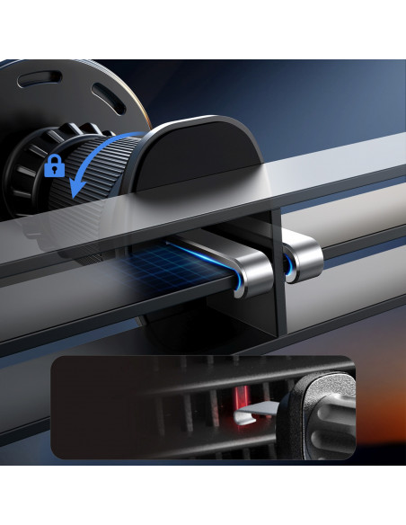 
„MagSafe“ belaidis telefono įkroviklis automobilyje, montuojamas ant prietaisų skydelio – juodas
