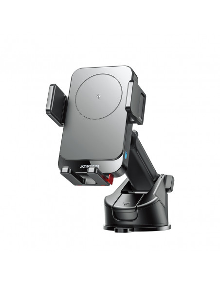 
Automobilinis telefono laikiklis su indukciniu įkrovikliu, skirtas prietaisų skydeliui - juodas
