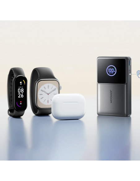 
10000mAh 22,5W išorinė baterija su ištraukiamu USB-C laidu - juoda
