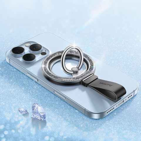 
Magnetinis telefono žiedo laikiklis - juodas
