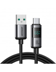 
Laidas su ekranu USB-A - USB-C 66W 1.2m - juodas
