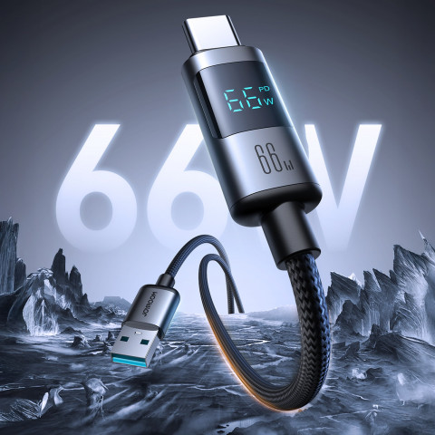 
Laidas su ekranu USB-A - USB-C 66W 1.2m - juodas

