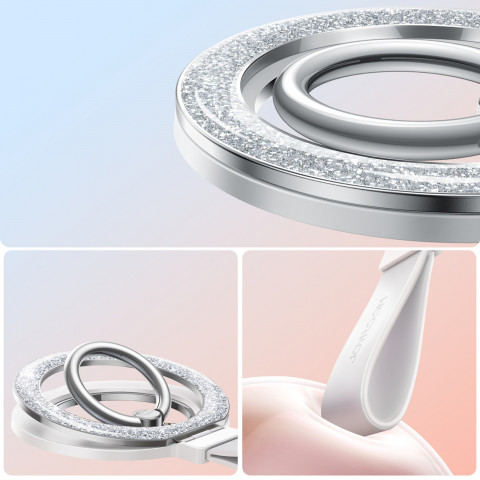 
Magnetinis telefono žiedo laikiklis - baltas
