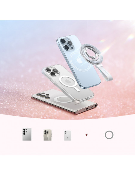 
Magnetinis telefono žiedo laikiklis - baltas
