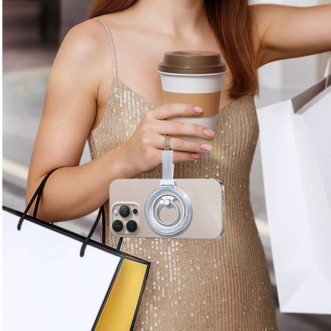 
Magnetinis telefono žiedo laikiklis - baltas
