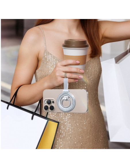 
Magnetinis telefono žiedo laikiklis - baltas
