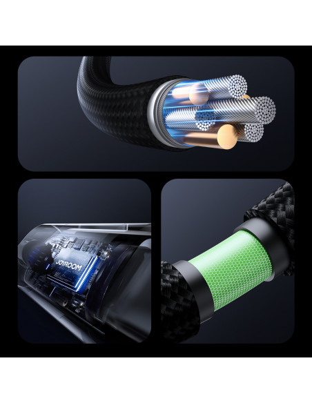 
USB-C ekrano kabelis – „iPhone Lightning“ 30 W, 1,2 m – juodas
