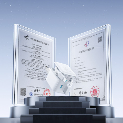 
GaN sieninis įkroviklis su laidų tvarkytuvu 45 W - baltas
