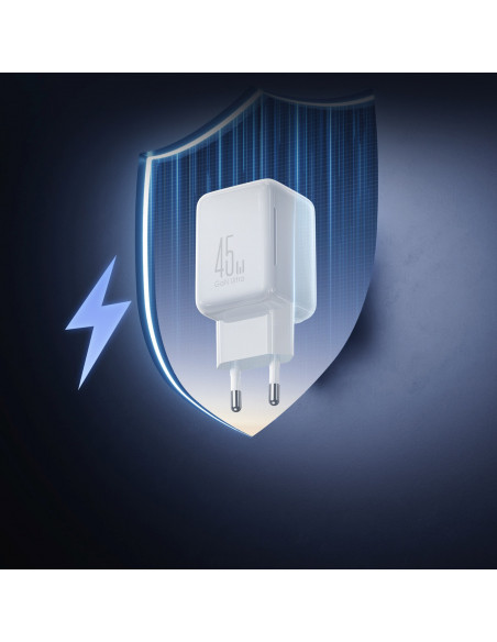 
GaN sieninis įkroviklis su laidų tvarkytuvu 45 W - baltas
