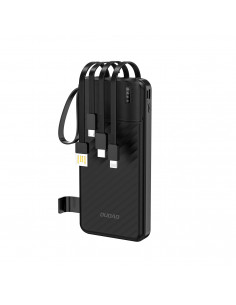 
K11 10000mAh išorinė baterija su įmontuotais laidais – juoda
