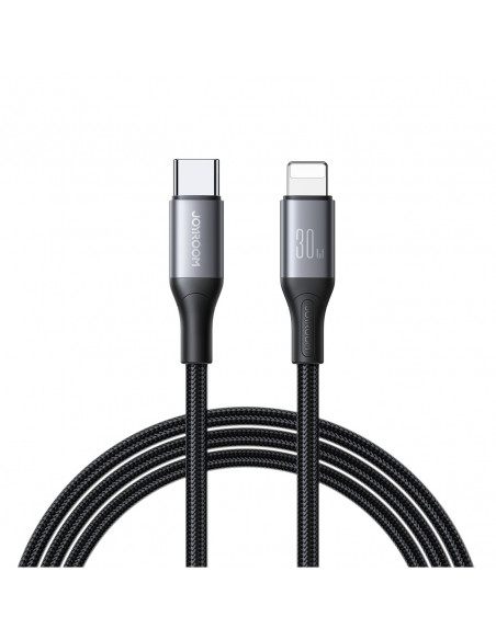 
USB-C – iPhone Lightning 30W 2m laidas – juodas
