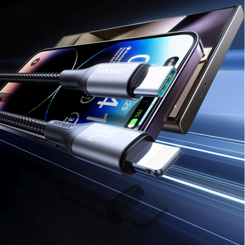 
USB-C – iPhone Lightning 30W 2m laidas – juodas
