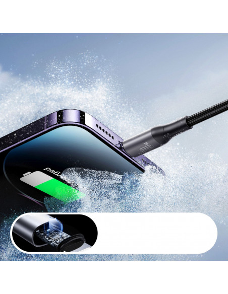 
USB-C – iPhone Lightning 30W 2m laidas – juodas
