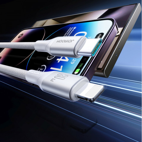 
USB-C – iPhone Lightning 30W 2m laidas – baltas
