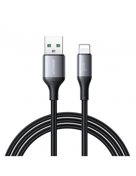 
USB-A - iPhone Lightning 3A kabelis 2 m - juodas
