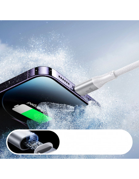 
USB-A - iPhone Lightning 3A kabelis 2 m - baltas
