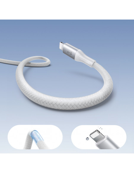 
USB-A - iPhone Lightning 3A kabelis 2 m - baltas
