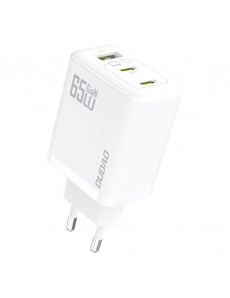 
GaN sieninis įkroviklis su USB-C laidu 1 m 65 W - baltas
