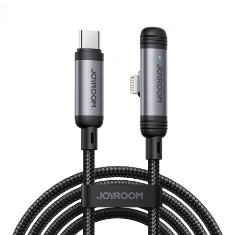 
Kampinis USB-C laidas – iPhone Lightning 30W 1.2m – juodas
