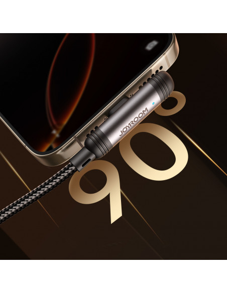 
Kampinis USB-C laidas – iPhone Lightning 30W 1.2m – juodas
