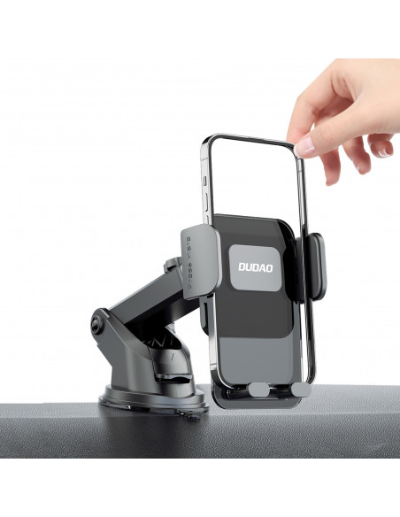 
Automobilinis telefono laikiklis, skirtas prietaisų skydeliui arba priekiniam stiklui
