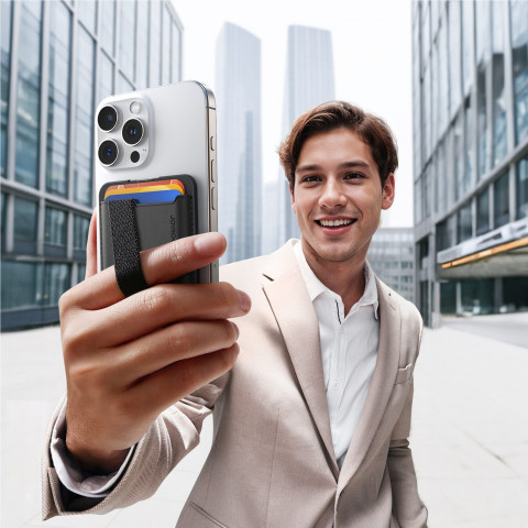 
Magnetinė piniginė 3 kortelėms, suderinama su „MagSafe“ - juoda
