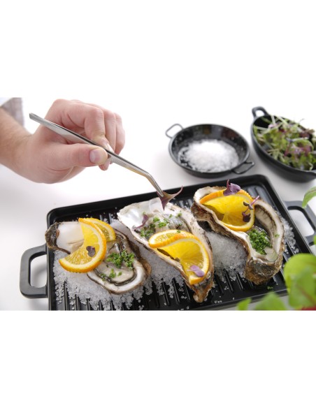 Lenktas pincetas, skirtas dekoruoti besiverčiantį maistą 305mm Hendi 680056