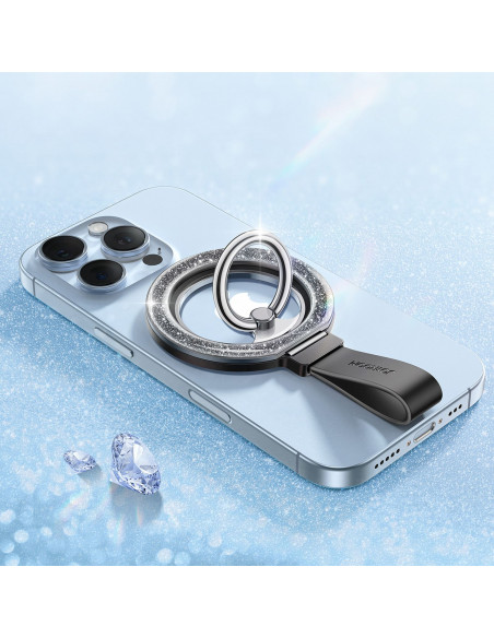 
Magnetinis telefono žiedo laikiklis - juodas
