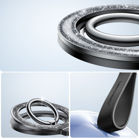 
Magnetinis telefono žiedo laikiklis - juodas
