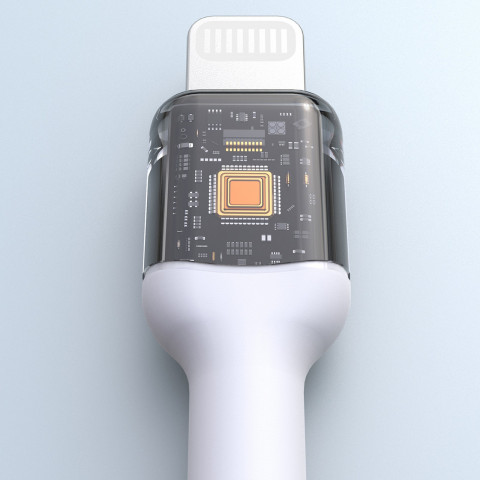 
USB-C – iPhone Lightning 30W 1m laidas – baltas
