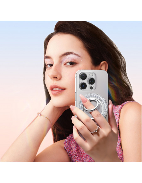 
Magnetinis telefono žiedo laikiklis - baltas
