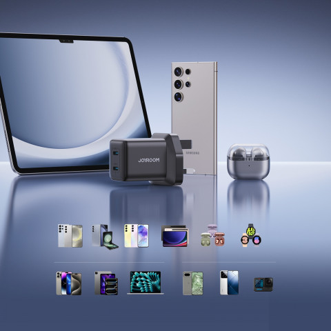 
45 W JK USB-C sieninis įkroviklis – juodas
