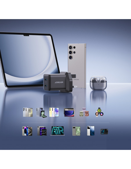 
45 W JK USB-C sieninis įkroviklis – juodas
