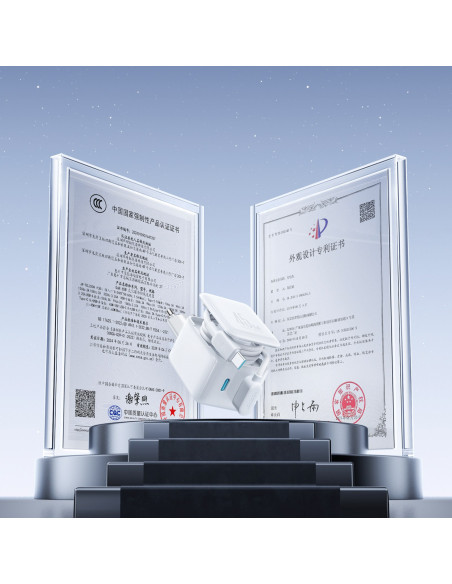 
GaN sieninis įkroviklis su laidų tvarkytuvu 45 W - baltas
