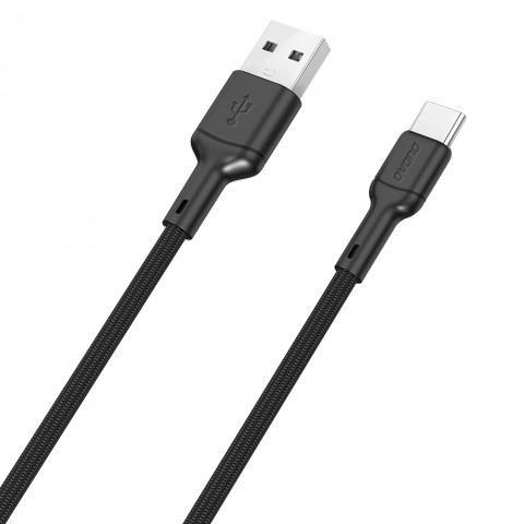 
USB-A - USB-C 5A 1 m kabelis - juodas
