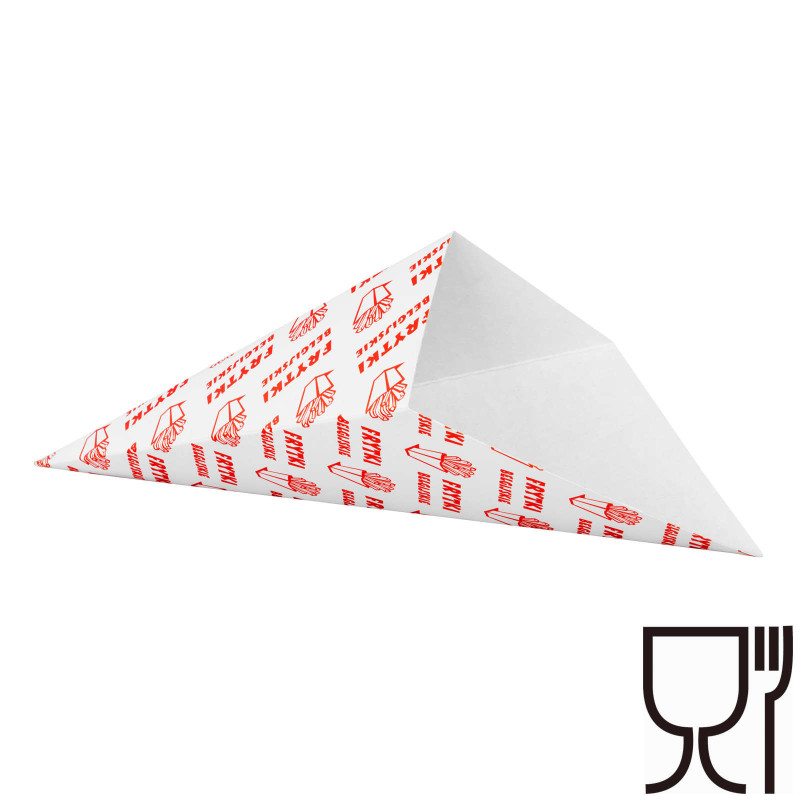 Pakavimo kūgis belgiškoms bulvytėms DIDELIS 18x30,5cm talpos 300g 100vnt. Pakavimo kūgis belgiškoms bulvytėms DIDELIS 18x30,5cm talpos 300g 100vnt.