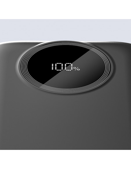 
K13 Pro 20000mAh išorinė baterija su integruotu laidu – juoda
