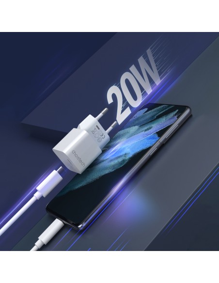 Sieninis įkroviklis 20W USB Type C baltas Sieninis įkroviklis 20W USB Type C baltas