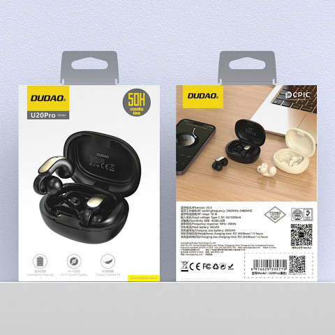 
U20 Pro TWS belaidės „Bluetooth“ ausinės – juodos
