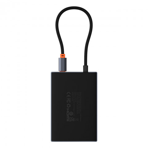 
8in1 šakotuvo adapteris HDMI DisplayPort VGA USB-A USB-C - pilkas
