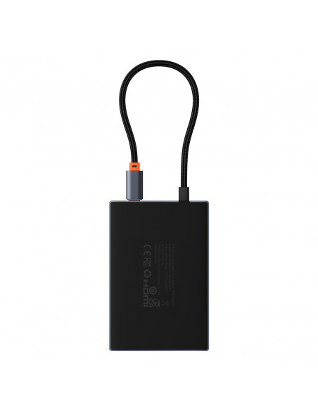 
8in1 šakotuvo adapteris HDMI DisplayPort VGA USB-A USB-C - pilkas
